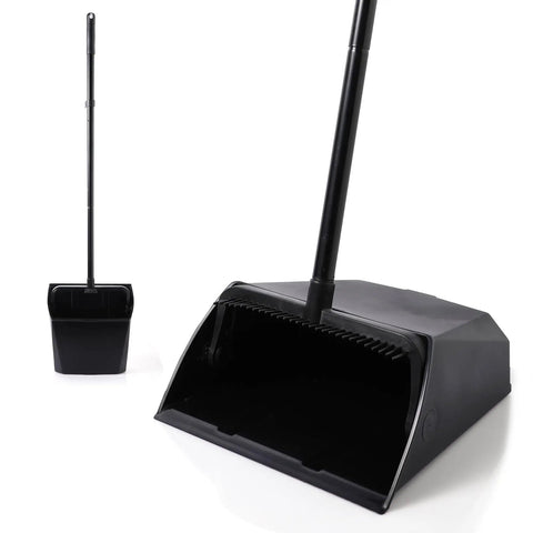 Large Upright Commercial Dustpan With Comb Teeth For Hair And Debris Cleanup, Heavy Duty Sweep Pan for versatile cleaning use