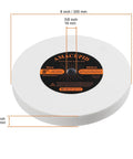 Top Shelf 8 Inch Bench Grinder Wheel With 80 Grit White Aluminum Oxide, 8 inch diameter for grinding hard steel tools.