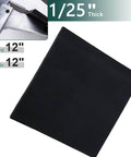 Heavy Duty Heat Resistant Silicone Sheet 60A 12x12 Inch 0.04 Inch Thick shown with measurements