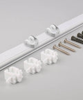 25 Piece Metal Folding Door Rollers With Track Wheels For Sliding Doors, Heavy Duty Curtain Pulley System For Home And Office Installation