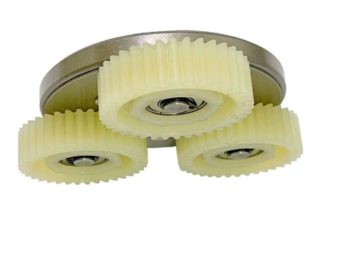 Beefy 36T Nylon Planetary Gear Clutch Kit For 500W 1000W Left End Hub Motors showing nylon gears and metal base