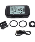 GPS Bike Computer With 2.4 Inch Screen And 28 Hour Battery Life For Mountain And Road Cycling With Manual Backlight and accessories shown