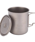 750ml Outdoor Alloy Water Mug With Folding Handles Made For Camping And Hiking Portable Water Cup Lightweight Durable For Outdoor Activities