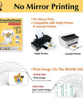 Front view: TransOurDream Tru-Heat transfer paper for light fabrics, 15 sheets, 8.5x11, inkjet & laser printer compatible