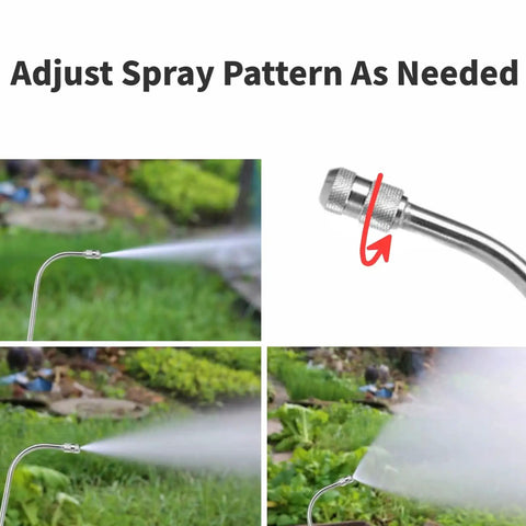 25 Inch Spray Wand With Adjustable Nozzle For Hanging Baskets And Plants, Go-To Lightweight Garden Watering Tool, spray pattern showcased