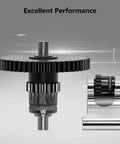 Beefed Up Hardened Steel Extruder Gear With Integrated Shaft For 5M And 5M Pro shown with gear detail and nano coating