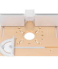 Tough As Nails Aluminum Router Table Insert Plate With Dead Nuts Accurate 0 To 47 Mm Lift Range Heavy Gauge Steel woodworking tool.