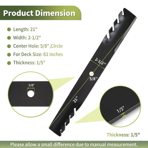 61 Inch Mower Blades Replacement Kit For Scag Ferris And Husqvarna Decks 48111 482879 481712 481708 1520842 539101733 539102093