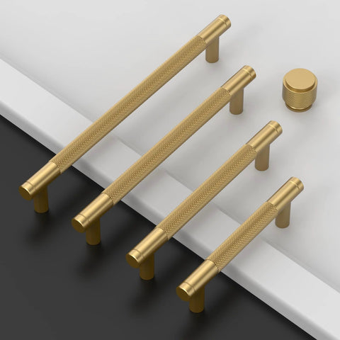 10 Pack 5 Inch Cabinet Pulls Champagne Bronze Knurled Handles For Cupboard And Drawer Kitchen Cabinet Hardware 128mm Length