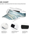 Open Top Sun Visor Hat For Outdoor Sports with adjustable hook & loop, breathable fabric, wavy pattern, size chart included