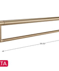 24 Inch Towel Bar And Assist Bar In Champagne Bronze, Contemporary Style, Seven Eighths Inch Diameter, Extends 3 Inches From Wall