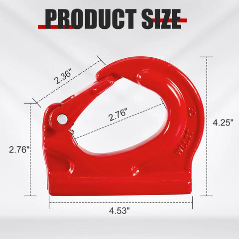 3 Ton Weld On Anchor Hook Set Alloy Steel G80 Built Tough Heavy Duty Lifting Hook For Wrecker Crane Tractor And Rigging 6600 Lbs Working Load 2 Pack Perfect For Slings And Industrial Lifting, red hook dimensions