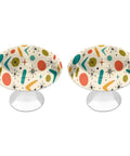 Real Deal Round Cabinet Knobs In Premium Stainless Steel With A Two Pack Of Super Smooth Drawer Pulls For Cupboards Dressers And Kitchen Furniture Including Mounting Screws For A Dope Quick Update feature colorful patterns on rounded tops.