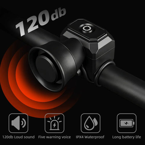 Ultra Loud 120 dB Bike Horn For Adult Riders With Easy Install Fits Mountain Bikes Electric Bikes And Scooters 3V Button Battery Powered No Yelling Needed For Clear Road Warning
