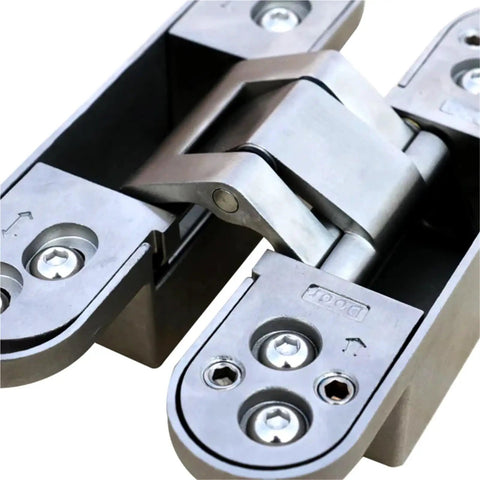 Beast Mode Heavy Duty Wood Door Invisible Hinge Concealed Adjustable Stainless Steel Hidden Pivot detail with smooth mechanism