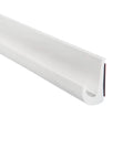 White PVC Drip Rail Molding Half Inch Height 25 Foot Length Flexible Rain Gutter For Cars Vans And RVs Easy Install Water Runoff Control With Durable 3M Tape
