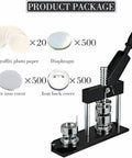 DIY Button Maker Machine For Pin Badges 44MM With 100 Sets Button Making Supplies Easy To Use Portable Badge Press Kit components