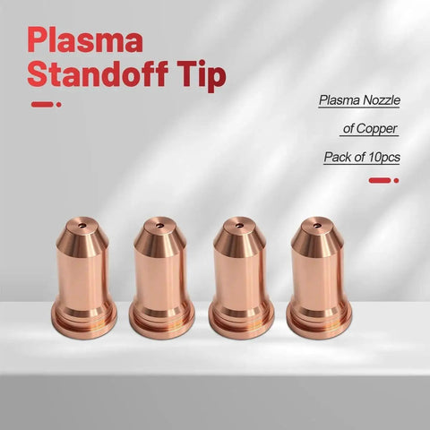 Pro Grade Plasma Torch Replacement Kit With PT100 IPT100 IPTM100 Tips Including Electrode Nozzle Cooling Tube Shield Swirl Ring And Standoffs 44 Piece Replacement Pack For 52556 51246.15 09700.48 60501 60025 60026 And 60444 copper plasma standoff tips