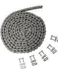 41 Roller Chain Kit With 5 Feet Of Chain And 5 Free Connecting Links For Go Karts Scooters Home And Industrial Machinery 0.5 Inch Pitch 0.303 Inch Roller Diameter 0.251 Inch Inner Width Carbon Steel