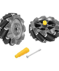 Omnidirectional Mecanum Wheels Set 66mm 2.6 Inch ABS Rubber With Hex Pins And Screws For Smart Robot Cars DIY Models