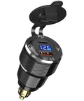 No Sweat Setup Usb C 30W PD3.0 Fast Charger For 12V To 24V European Motorcycles Hella Din Slot Converter with digital voltmeter.