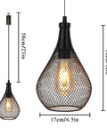 Teardrop Hanging Lamp Battery Operated Cordless Light For Indoor Outdoor Use Party Ready Patio Events With Edison Style Bulb, copper frame shown.
