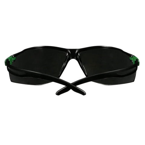 Top Tier Sport Safety Glasses Featuring Ir Five Gray Optics And Recessed Temple Ribs For Knockout Comfort And Seamless Ppe Compatibility On Heavy Duty Work Sites, angled view.