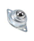 5 Pcs Zinc Plated Universal Steel Transfer Bearings With 2 Mounting Holes For Turntables, Conveyors, Electronics, And Machinery, No Fuss Install, Smooth Glide, Heavy Duty Build, Versatile Motion Components on zinc plated steel housing