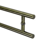 Heavy Duty 47 Inch Push Pull Door Handle In Antique Bronze, Real SUS 304 Stainless Steel With Solid Standoffs For Front Doors, Barn Doors, And Glass Shower Doors, Built Tough, Easy Install, Built To Last.