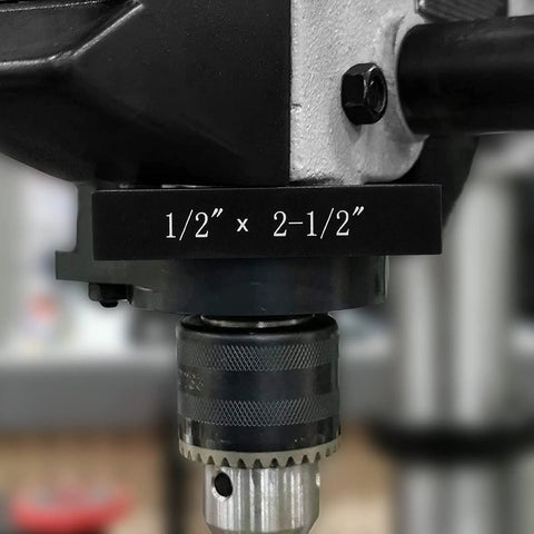 Seven Piece Beefy Aluminum Setup Blocks Height Gauge Set For Router And Table Saw close-up with laser markings displayed