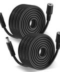 2 Pack 20 Ft DC Power Extension Cord Heavy Duty 5.5 Mm x 2.1 Mm 12V Power Supply Cable for CCTV Security Cameras