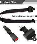 Two Seat Golf Cart Seat Belt Kit With 42 Inch Retractable Straps, Built Tough With Polyester And Steel Replacement Accessory