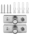 Adjustable Floor Guide For Sliding Barn Doors, Stainless Steel Bottom Roller, Black Finish, Easy To Install Kit with Screws