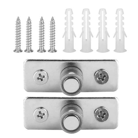 Adjustable Floor Guide For Sliding Barn Doors, Stainless Steel Bottom Roller, Black Finish, Easy To Install Kit with Screws