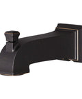 Town Square S Slip On Diverter Tub Spout Brushed Nickel Finish Premium Metal Construction side view