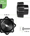 Wall Hydrant Handle Kit For Mansfield 300 400 500 Series Outdoor Faucets With Frost Proof Wheel Grip And Screw Easy Install Replacement Rugged Outdoor Valve Upgrade Ready showing dimensions and parts.