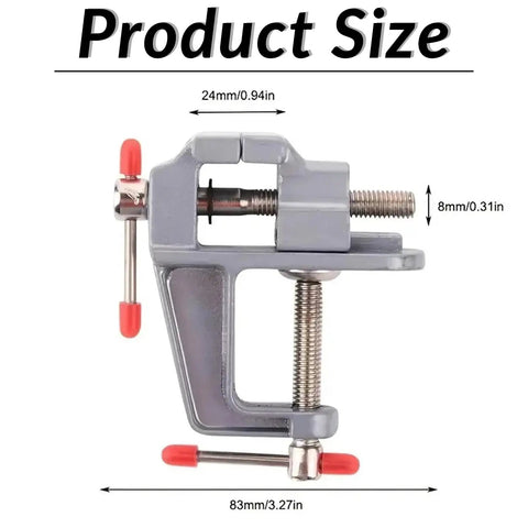 Compact Mini Hobby Vise For DIY Crafting And Jewelry Repair Handy Small Bench Clamp Multi Purpose Workbench Vise With Precision Gripping And Durable Steel Construction Ideal For Model Making Electronics And Repair Jobs, 83mm wide