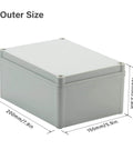 Outdoor IP67 Plastic Junction Box Waterproof Dustproof Electrical Project Enclosure 8x6x4 Inches Rugged Weatherproof Case For Electronics And DIY Projects