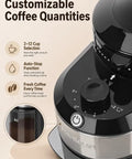 Premium Electric Burr Coffee Grinder With 28 Precision Settings And Anti Static Build powers through espresso with customizable brew quantities.