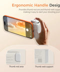 Phone Camera Grip For iPhone Pro Max With Thumb Rest Enhanced Mount And Detachable Remote showcasing ergonomic handle design