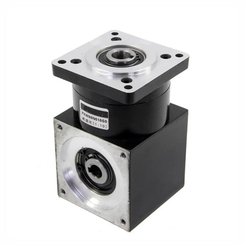 110mm Planetary Gearbox With 90 Degree Right Angle Hole Output Mount compatible with BLDC and NEMA 42 stepper motors, precision build.