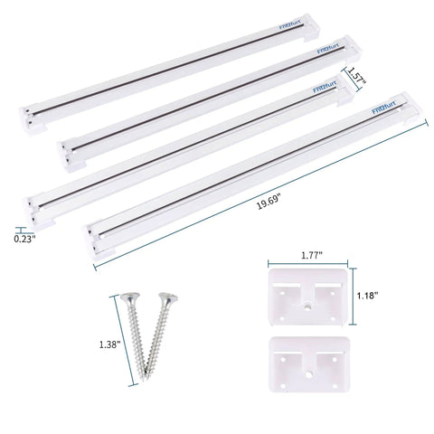 4 Pack Magnetic Tool Holder Strips 19.7 Inch Wall Mount Organizer For Garage Workshop Workbench And Van Storage Strong Magnetic Tool Bars With Mounting Brackets And Screws Keeps Tools Visible And Within Reach