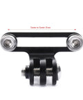 All Metal Bike Handlebar Stem Mount For Action Cameras And Flashlights Heavy Duty Aluminum Bicycle Stem Camera Mount with bolts visible