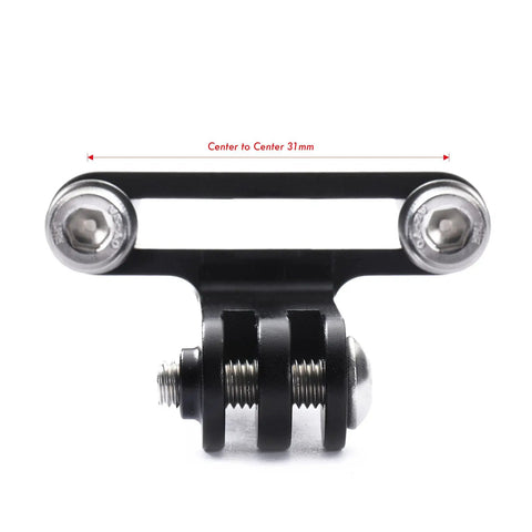 All Metal Bike Handlebar Stem Mount For Action Cameras And Flashlights Heavy Duty Aluminum Bicycle Stem Camera Mount with bolts visible