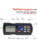 Heavy Duty Digital Surface Roughness Tester And Finish Gauge For Alloy Tool Steel Workpieces top view with buttons and LCD display