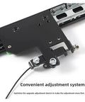 Heavy Duty Side Mount Ball Bearing Drawer Slides With Dead Silent Smooth As Butter Glide For Full Extension Cabinets And Deep Drawers Built Tough, close-up of adjustment mechanism.