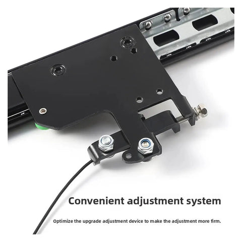 Heavy Duty Side Mount Ball Bearing Drawer Slides With Dead Silent Smooth As Butter Glide For Full Extension Cabinets And Deep Drawers Built Tough, close-up of adjustment mechanism.