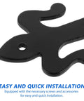 Close-up of black metal part of 8 Inch Weld On Garage Door Hinges Detachable Slip Joint Metal Hinges For Wood Barn Doors Gates And Cabinets
