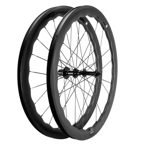 Tubeless Carbon Road Wheelset 45 50 65mm Deep 700c Clincher 25mm Width Toray T700 UD Matte Finish EN Quality Tested Shimano 8 9 10 11 Speed Compatible V Brake Road Use