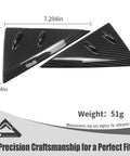 Dope Carbon Fiber Side Mirror Triangle Panel Trim For Land Cruiser J300 LC300 GX GXL VX Sahara ZX GR Sport 2022 To 2026 A Pillar Quarter Window Cover, Scratch Resistant, Ultra Lightweight 3K Weave Exterior Accent, dimensions 7.298in x 4.468in, 51g